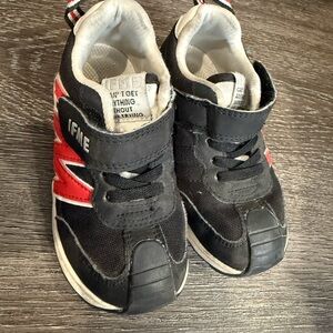 IFME Japanese brand Kids Black and Red Shoes three step 16cm